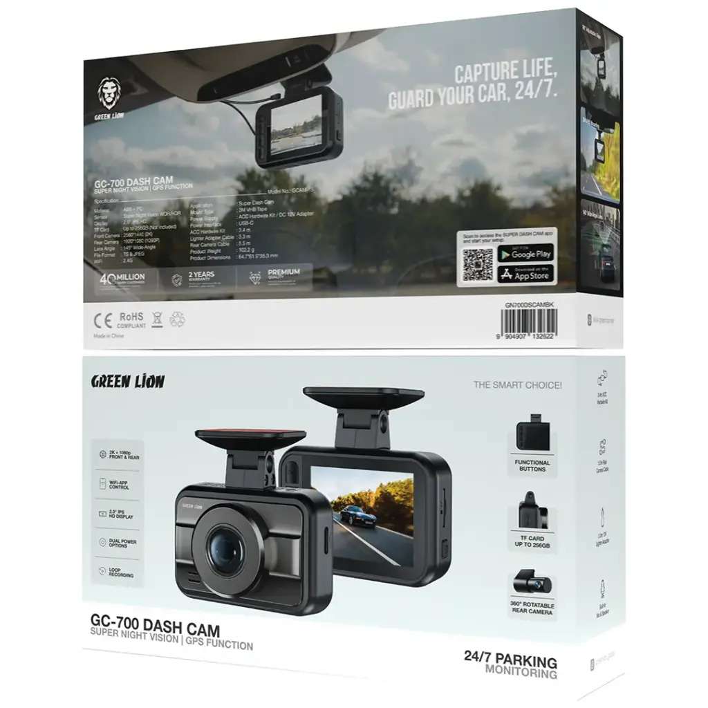 Green Lion GC-700 Dash Cam with GPS Price in Kenya | Linkphones Center
